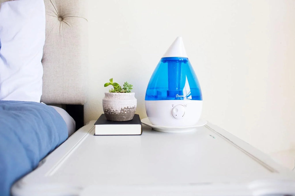 Crane - Drop Ultrasonic Cool Mist Humidifier Aqua - EE-5301B, Aqua